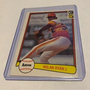 Nolan Ryan 1982 Donruss Baseball Card # 419 Vintage Collectible